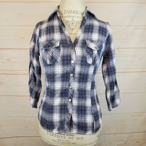Papaya Half Sleeve Flannel